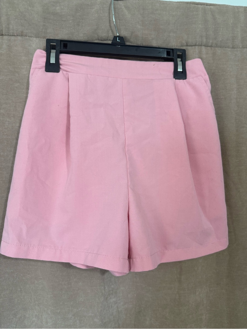 Women's Pink High-Waisted Tailored Shorts